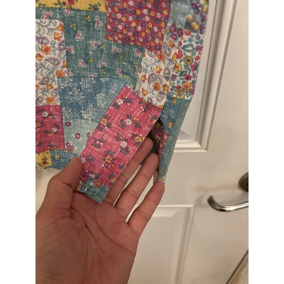 Reyn Spooner Men XL Hawaiian 1/4 Button Shirt Commemorative Classics patch work - Picture 4 of 10